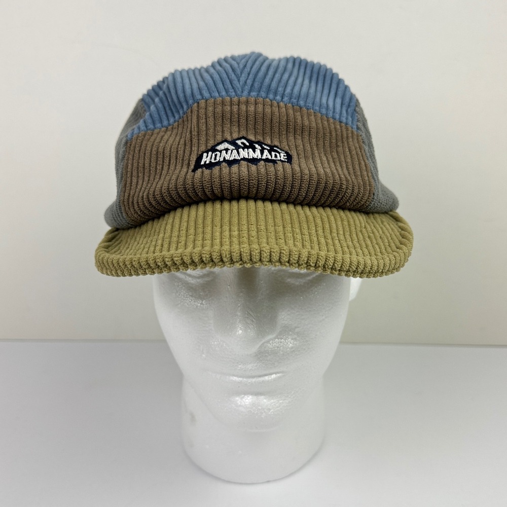 Croogo Studio Corduroy 5 Panel Hat Short Brim Color Block Cap NWT Size L 57-59cm
